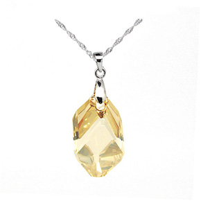 Sterling Silver Swarovski Crystal Angel Pendant